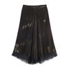 2025 Autumn European Style Women's Velvet Lace Skirt