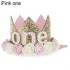 Baby Girl Crown Letter Lesklé flitry Květina Pokrývka hlavy Narozeninová čelenka