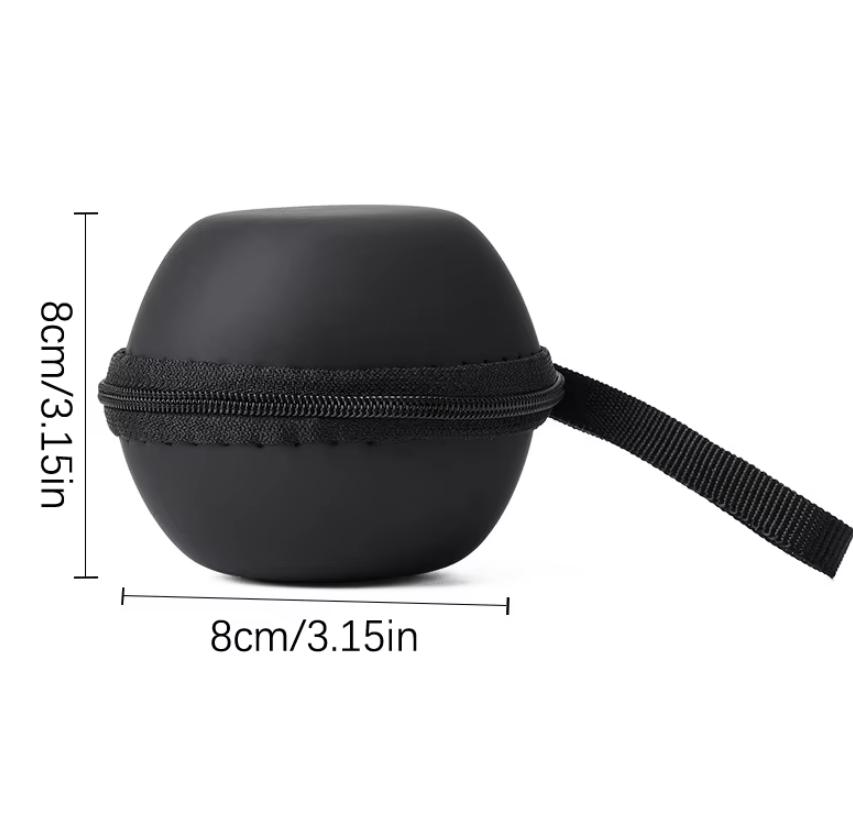 

1Pc EVA Small Wrist Gyro Grip Ball Storage Bag Black Zip Headphone Case 8*8*8CM New