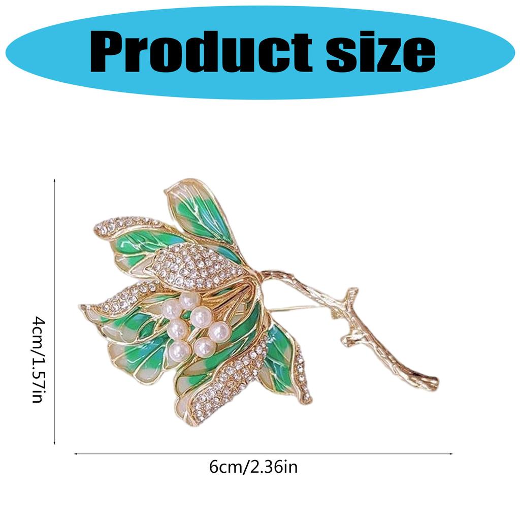 Graceful Alloy and Enamel Crabapple Brooch Pin for Women Fashionable Corsage Jewelry Accessory for Dresses and Bags
