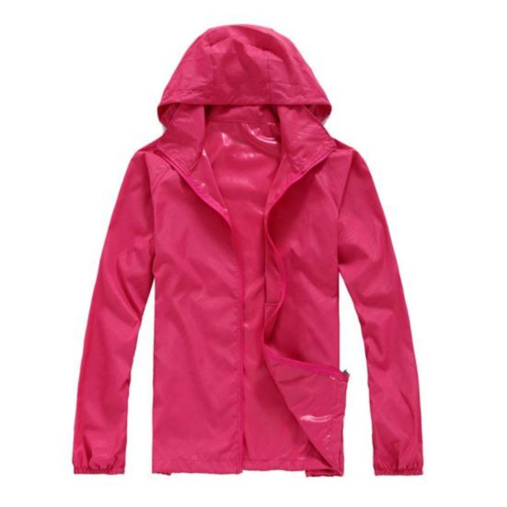 Women Men Solid Color Quick Dry Casual Outdoor Jacket Waterproof Windproof Sunscreen Sports Coat for Jogging