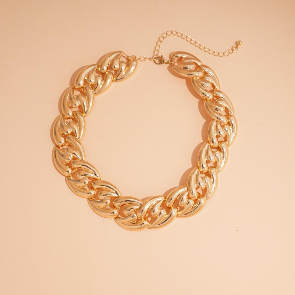 Acrylic Oval Diamond Ring Bracelet Earrings Necklace Accessories Women's Clavicle Chain Versatile Necklace