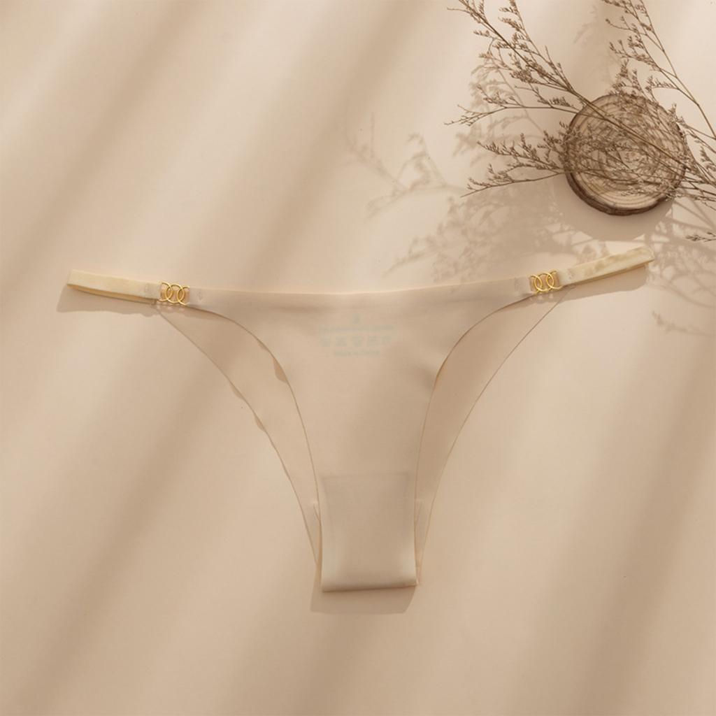 Women's Sports Ice Silk Seamless Underwear, Women's Slim Strap Sexy Thin Underwear