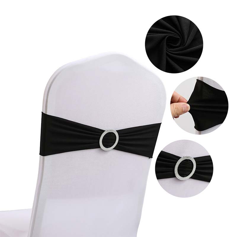 20Pcs Knot Bow Chair Strap Cover Band Ribbons Chair Tie Backs for Party Banquet Decor Wedding Decoration Elastic Band Buckle Decoration Props Slider