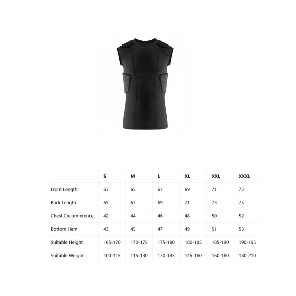 Sleeveless Padded Compression Vest Form-Fitting Safety Snug Shirt