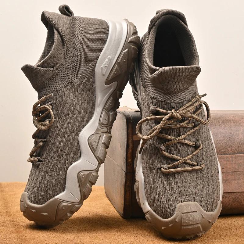 Fashion Thick Bottom Design Antiskid Sneakers Fashion Lace-Up Driving Flats  New Handmade Casual Leather Men Outdoor Shoes
