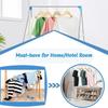 Multi-Functional Portable Clothes Hanger Extendable Foldable Metal Rack, Suitable for Home, Laundry, Camping, and Travel