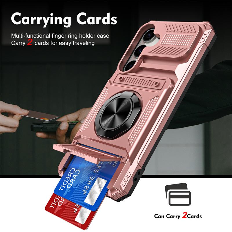 Samsung S25FE Phone Case with Card Slot, Compatible with A17, A26, A56, S24, A25, A35, S23+