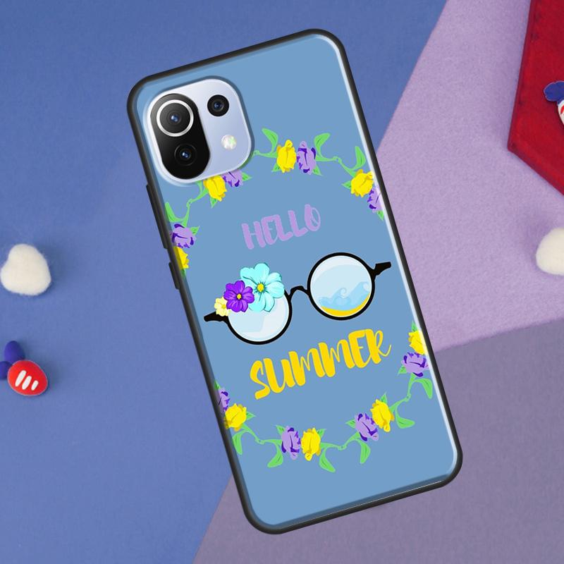 Hello Summer Flowers Cover For Xiaomi 14 Ultra 13 11T 12T 13T 14T Pro POCO X6 X7 Pro X3 X5 F3 F5 F6 M6 Pro Case