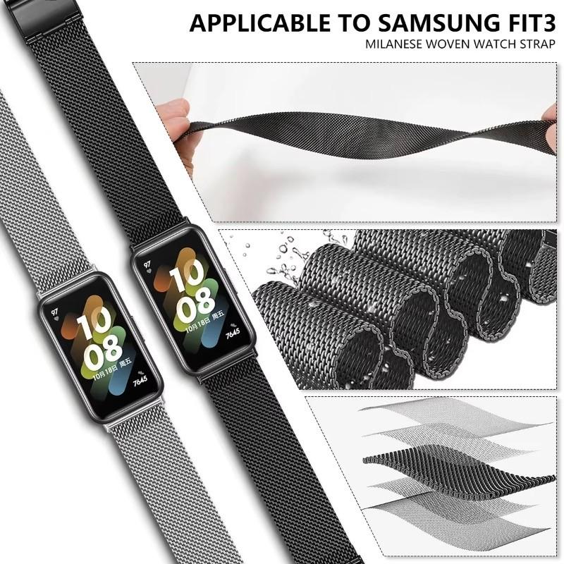 Kovový řemínek pro Samsung Galaxy Fit 3 SM-R390 Nerezový řemínek k hodinkám Prodyšný náramek Correa pro Samsung Galaxy Fit3