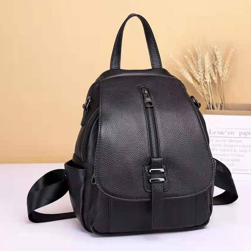

Women s Leather Backpack Top Layer Cowhide Fashionable Casual All-matching Shoulder Bag Broadband 8058