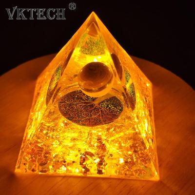 Energiegenerator Orgonpyramide Amethyst Peridot Heilung Natürlicher Kristall Reiki Chakra Generator Orgonitpyramide Meditationswerkzeug