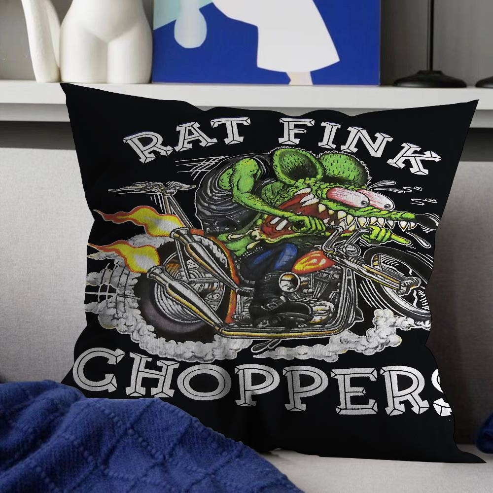 RRat Fink Pillow Cover for Bedroom Room and Living Room Sofa Decorative Cushion Cover