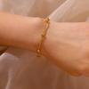 Minimalist Gold Beaded Snake Chain Bracelet for Women Stainless Steel Adjustable Dainty Ball Bracelet Minimalist Jewelry Gift