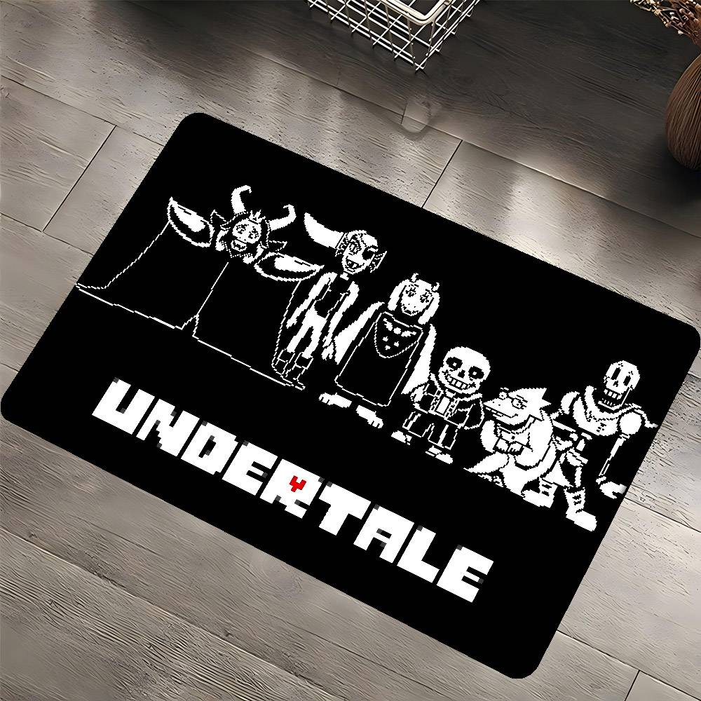 Cartoon U-Undertale Bathroom Mat Anti-slip Absorb Water Long Strip Cushion Bedroon Mat Welcome Doormat