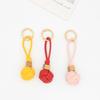 Korean Style PU Leather Hand-woven Ball Bag Pendant & Phone Charm - Autumn/Winter Collection