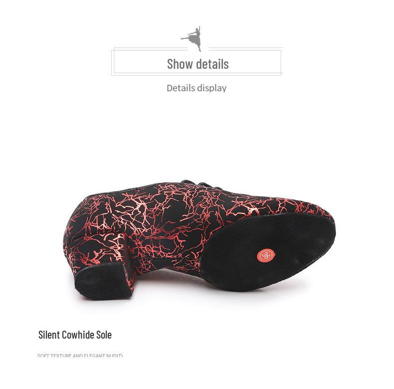 Comode Scarpe da Danza Latina - Tacco Basso per Donne e Tacco Medio per Uomini, Punta Chiusa, Perfette per Cha Cha & Danza Standard.