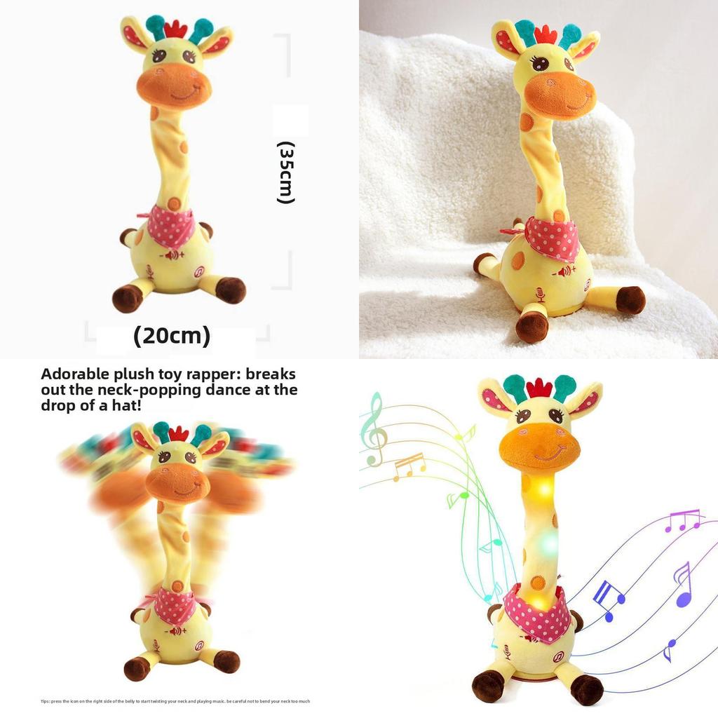 Singing Giraffe Plush Toy With Talking Motion For Kids Gift