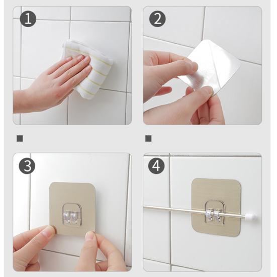 Kreative selbstklebende Badezimmer- und Küchentür-Rückseitenaufhänger, Wandhalterung, Hakenhalter