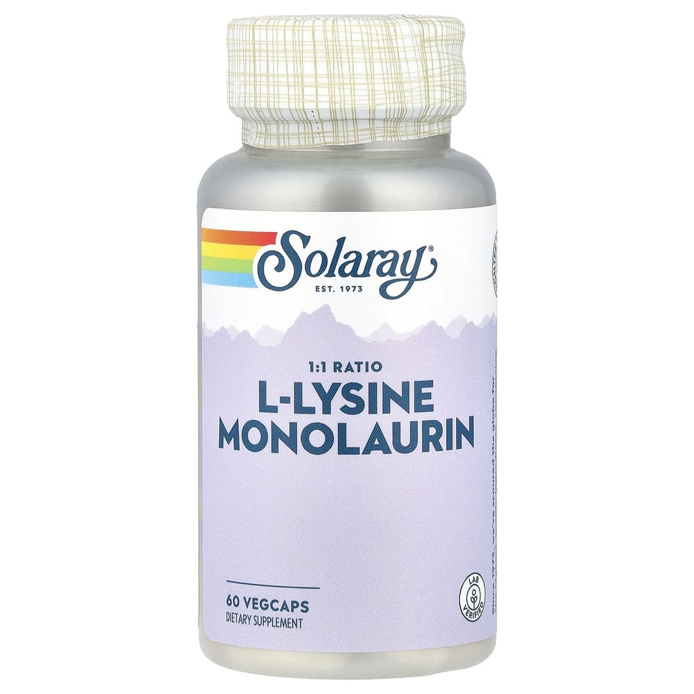 

Solaray L-Lysine Monolaurin 11 Complex Vegetarian Capsules, 60 Count 60 pcs - 1 ea