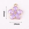 10Pcs/Set Enamel Alloy Flower  Charms Pendant Jewelry Findings Diy Craft Making