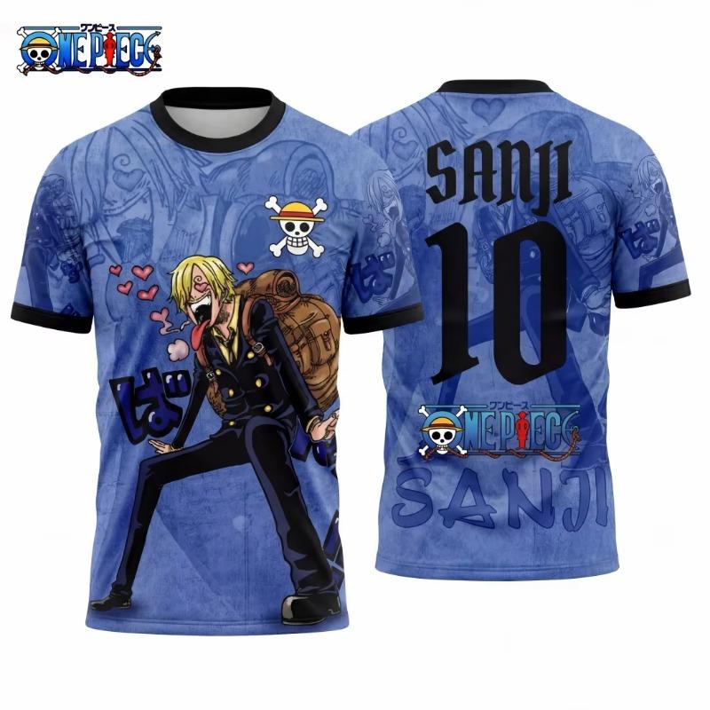 2026 Summer Japan One Piece Luffy Football Jersey Men T-shirt Football Special Jersey Adult Family Matching Quick-Drying T-shirt