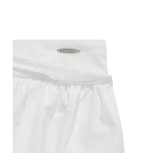 COVERNAT Loose Balloon Shape Solid Color Casual Skirt Women skirts White CO2402SR90WH