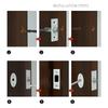 Stainless Steel Invisible Door Lock Simple Privacy Lockset Easy Install Manager Lock