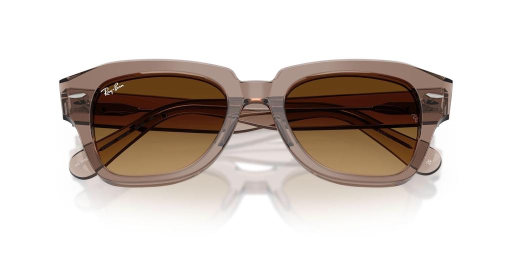 Sunglasses 0RB2186 STATE STREET TRANSPARENT LIGHT BROWN GRADIENT BROWN 49mm Ray-Ban (Light Brown/Brown)