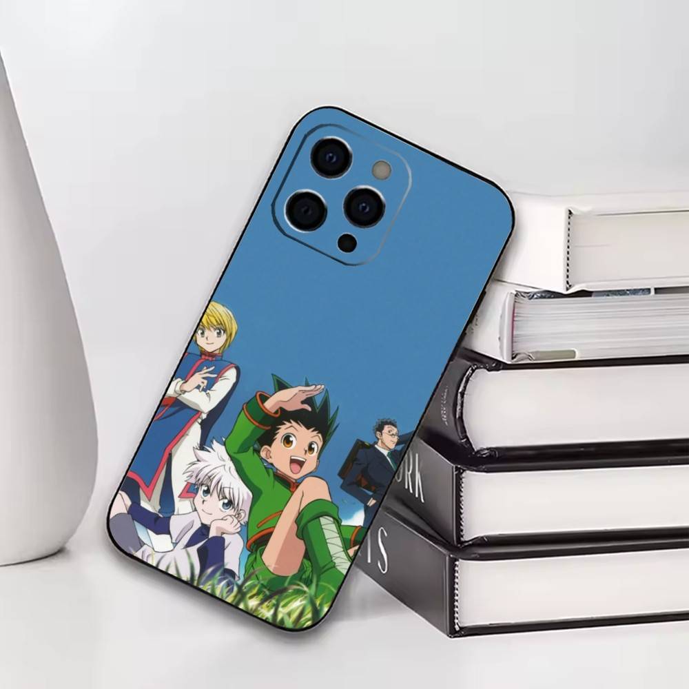 

Hunter Killua Zoldyck Phone Case For iPhone17,16,15,14,13,12,11 Plus,Pro Soft Silicone Black Case iPhone15promax