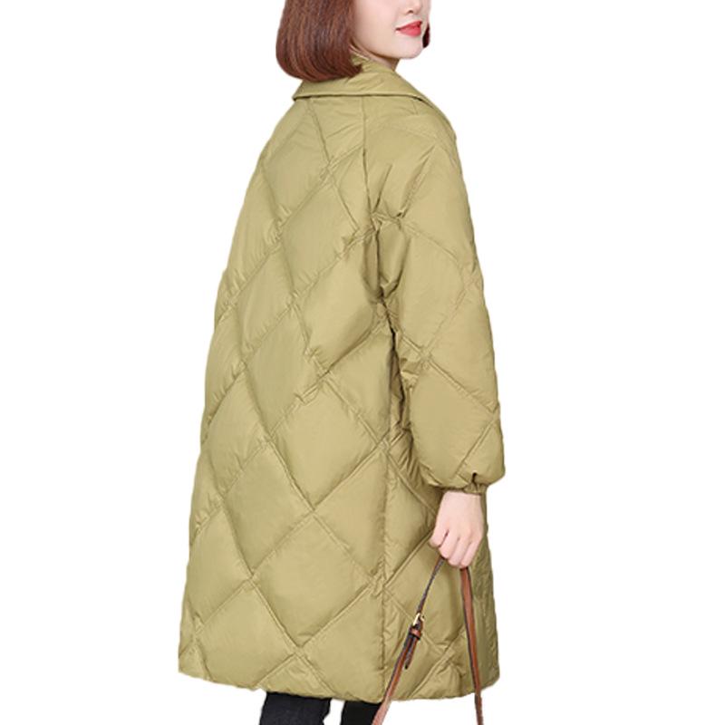 Women's 2024 Lightweight White Duck Down Puffer Jacket - Petite, Warm, Fashionable Winter Outerwear for Moms