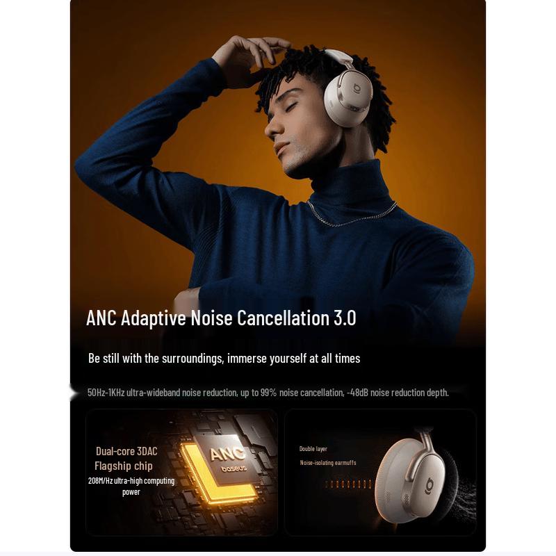 Baseus Inspire XH1 ANC Over-Ear Bluetooth Headphones