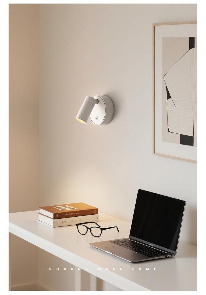 Wireless Magnetic Wall Light: Cord-Free Spotlight & Atmosphere Light for Bedroom and Picture Lighting