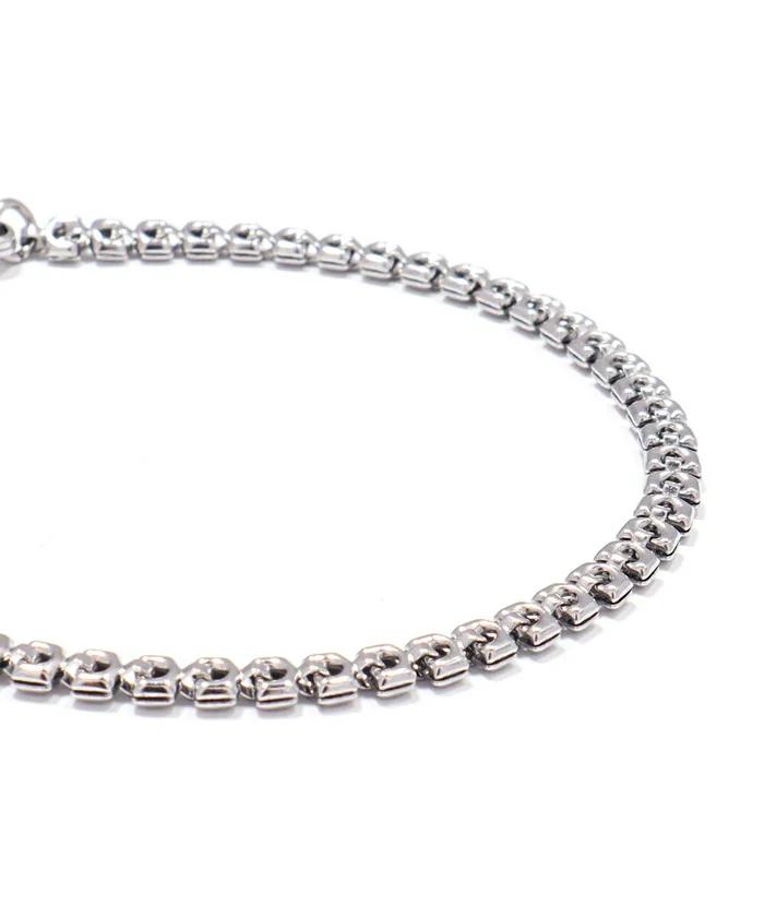 3.2u Square Chain Bracelet (PLT-BR-116_SV)