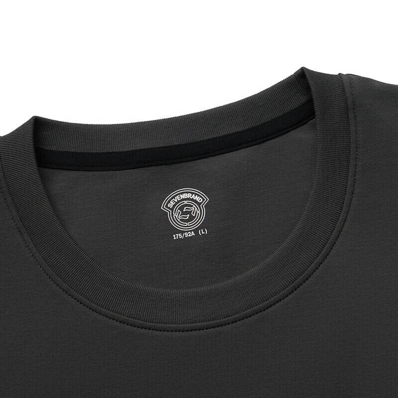 Septwolves Men's High-Elastic Pocket Round Neck Short Sleeve T-Shirt