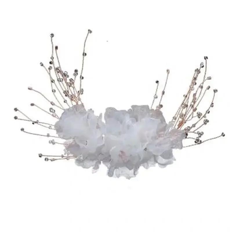 

1 шт. Женская повязка на голову кружевная свадебная повязка для волос свадебные аксессуары для волос пряжа цветок свадебная повязка на голову украшения для волос A