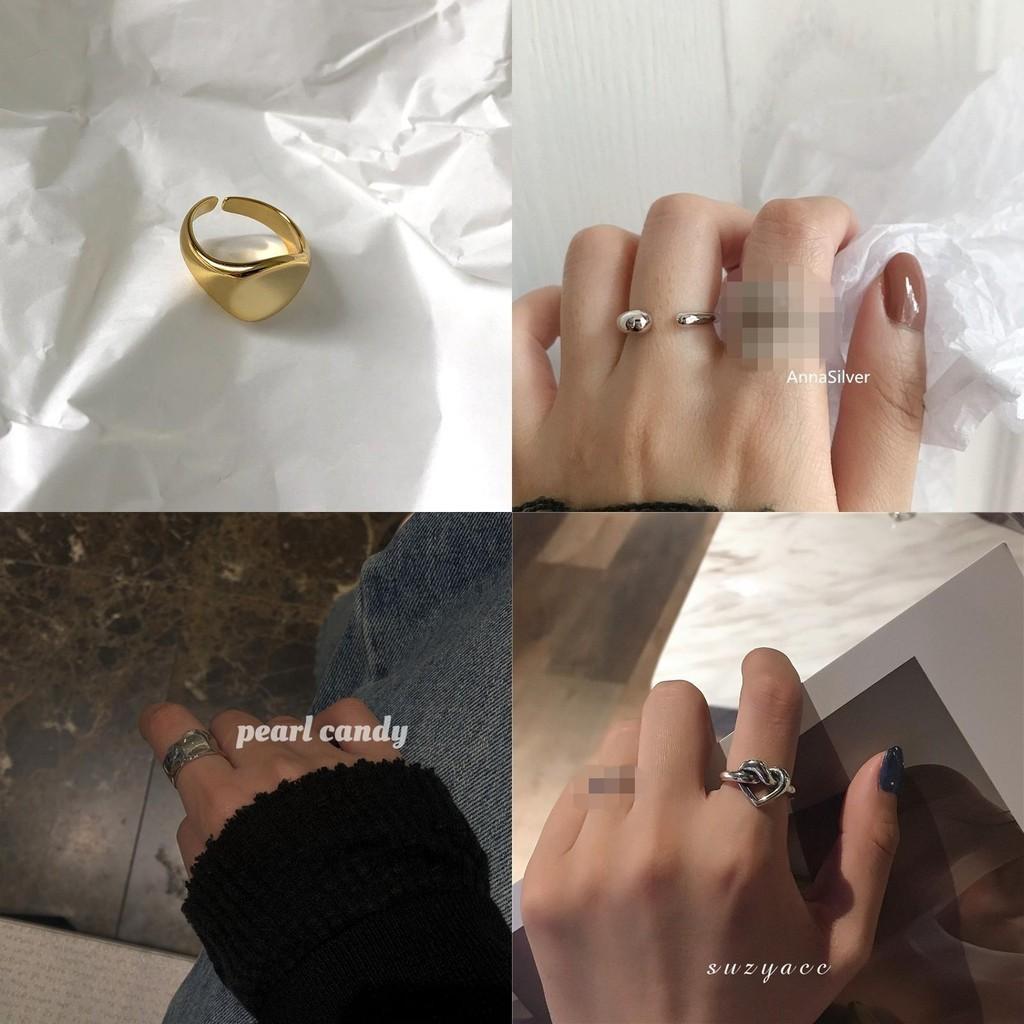 Silver Beautiful S925 Round Shape Ring For Women With Polished Open Adjustable Design Suitable Gifting For