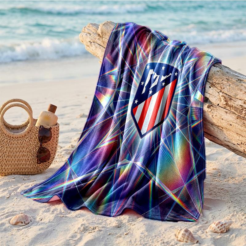 Asciugamano da Spiaggia in Microfibra con Stampa Atletico Madrid Asciugatura Rapida Assorbente Grande Asciugamano per Spiaggia Nuoto Viaggio