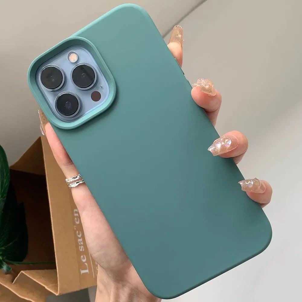 New Liquid Silicone Case For iPhone 17 16 15 14 13 11 Pro Max Soft Cover for iPhone 13 12 Mini X XR XS 8 7 Cases