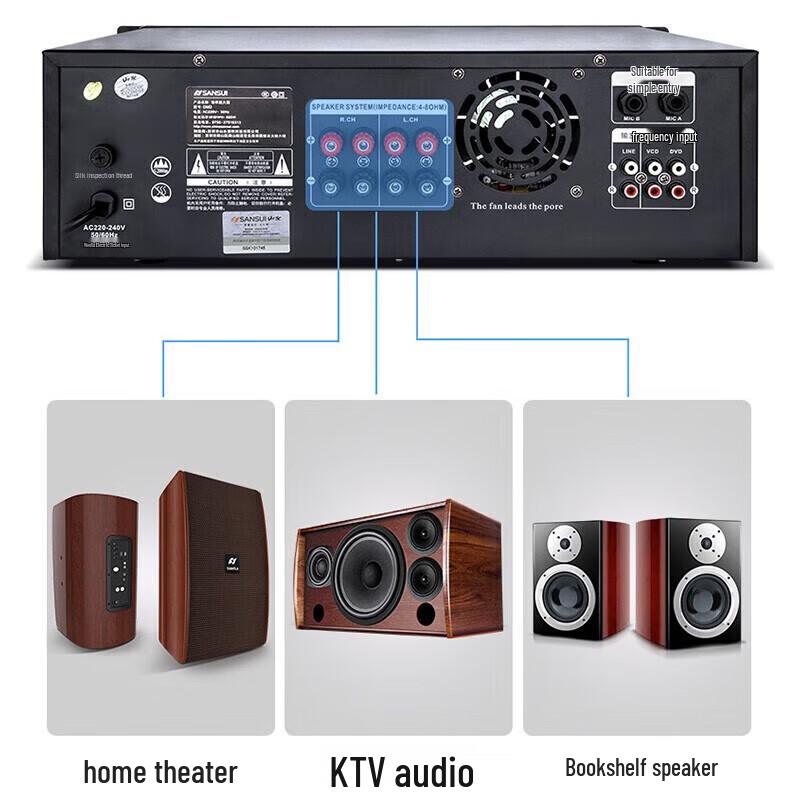 SANSUI DM2 Home KTV Power Amplifier CN Plug (adapter Included)