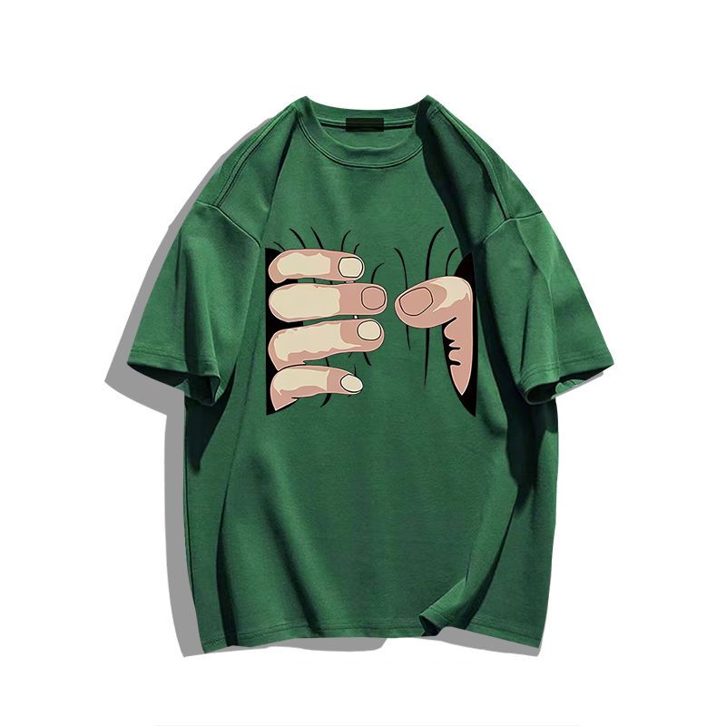 2026 New Trend Minority Cartoon Print Loose Ins Casual Mens and Womens TShirts Casual Mens Short Sleeve Loose Large Size Top 4XL