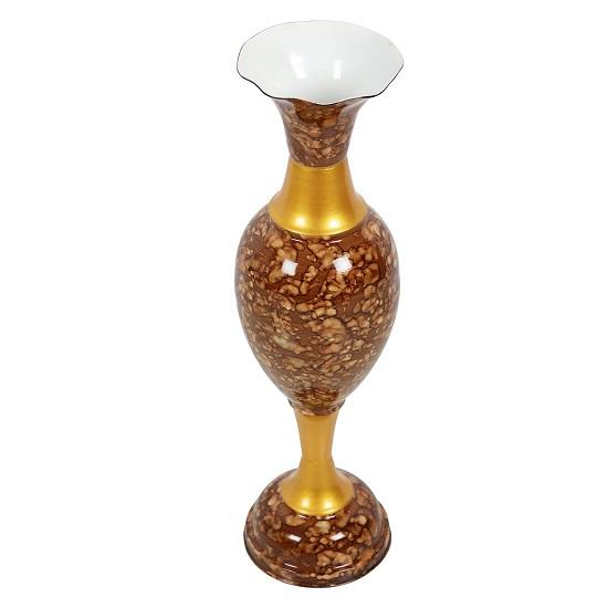 Flower Vase Big Size for Living Room Corner - 63.5 Cm Long Brown Texture -Pack of 1