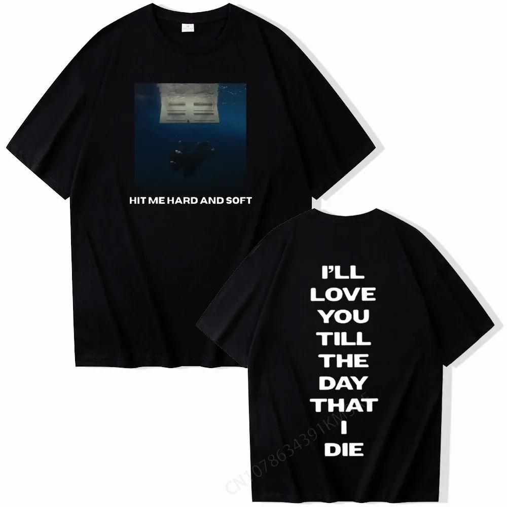 Streetwear T-Shirts Billie Hit Me Hard and Soft Tour Harajuku Hip Hop Λαιμόκοψη Κοντομάνικο Casual