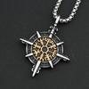 Vintage Wikinger Vegvisir Kompass Anhänger Halsketten Für Männer 316L Edelstahl Nordisches Amulett Halskette Schmuck