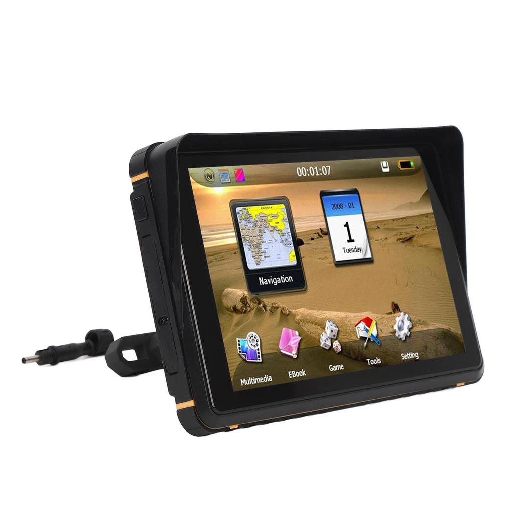 Motorrad GPS Navigator Routenplanung 256MB 16G 7 Zoll Touchscreen Wasserfestes GPS Navigationsgerät für Auto