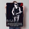 Plaque Métallique Mark Knopfler Affiches Chanteur Décoration Salle de Jeux Homme Plaque Vintage en Tôle pour Décoration Murale Intérieur
