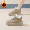 Winter Snow Boots for Women Chunky Platform Lace-Up Faux Fur Lining Short Ankle Booties Shoes Women's Non-Slip Warm Fleece Lined Walking Sneakers