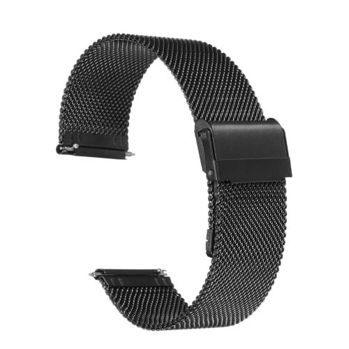 

uxcell 316L Stainless Steel Mesh Watch Band, 24mm Quick Release Adjustable Metal Watch Strap for Men and Women, Black
