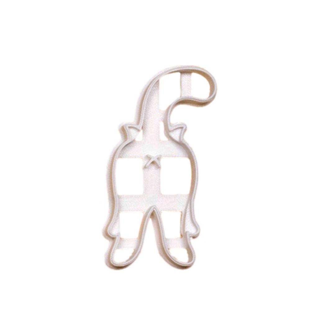 3Pcs Plastic Biscuit Mold Cookie Stamps Cartoon Cat Cookie Cutters DIY Fondant Cake Mould Kitchen Pastry Bakeware