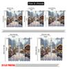 2pcs 2D flat printing Christmas Scene Curtain winter wonderland 101 100% Polyester Without Electricity Festive Wall Decor